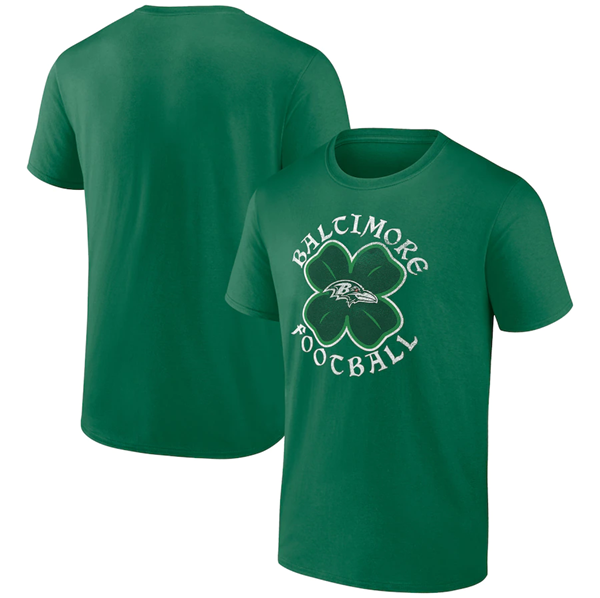 Men's Baltimore Ravens Kelly Green St. Patrick's Day Celtic T-Shirt